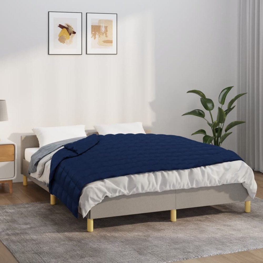 vidaXL Tyngdtäcke blå 120x180 cm 5 kg tyg