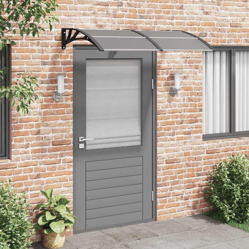 vidaXL Entrétak svart 150x75 cm polykarbonat