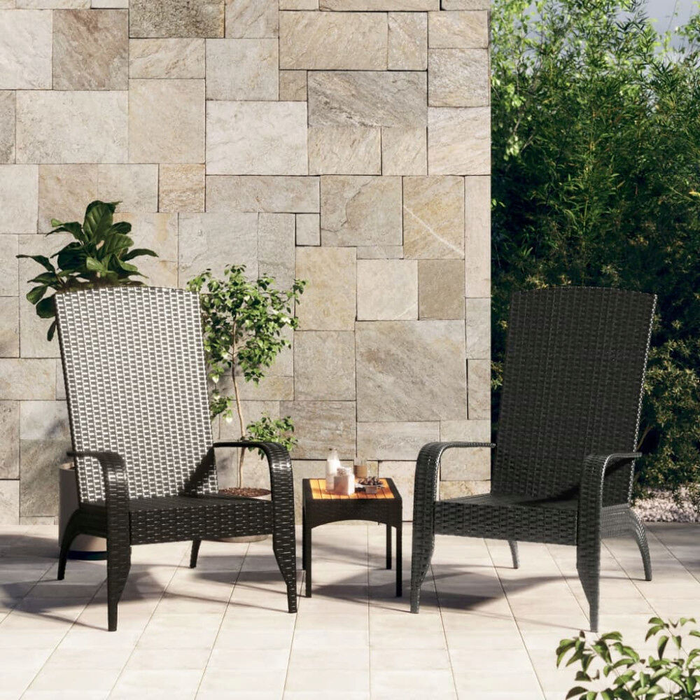 vidaXL Adirondackstol konstrotting svart