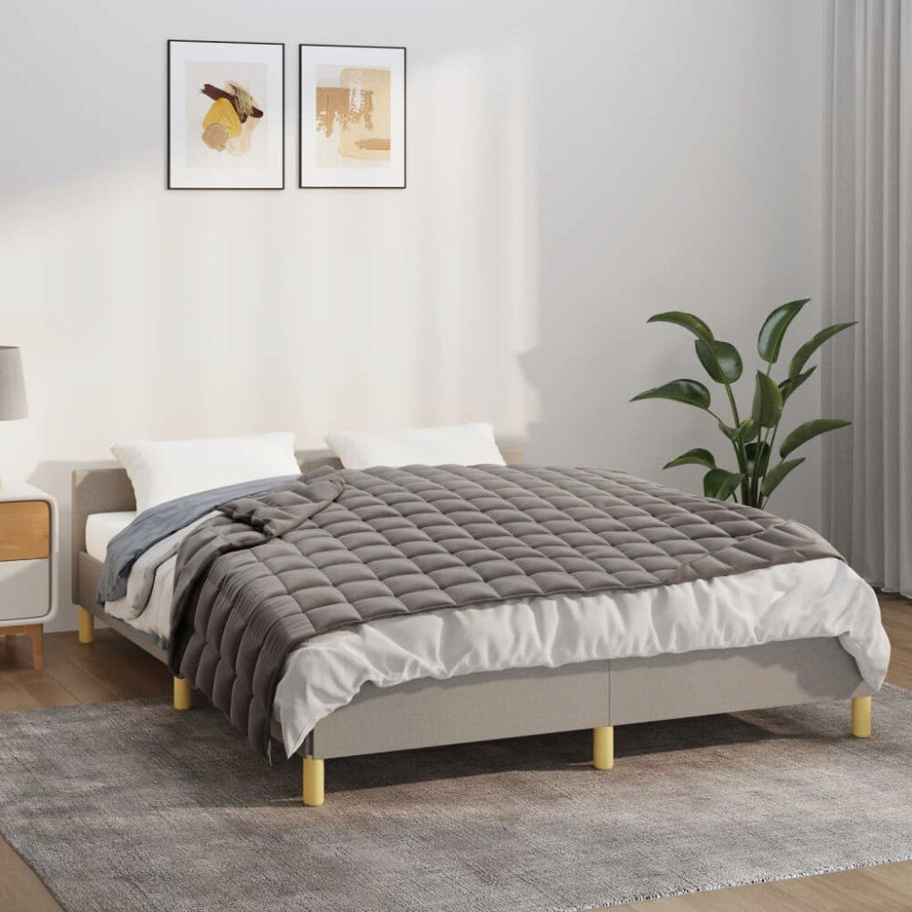 vidaXL Tyngdtäcke grå 120x180 cm 5 kg tyg