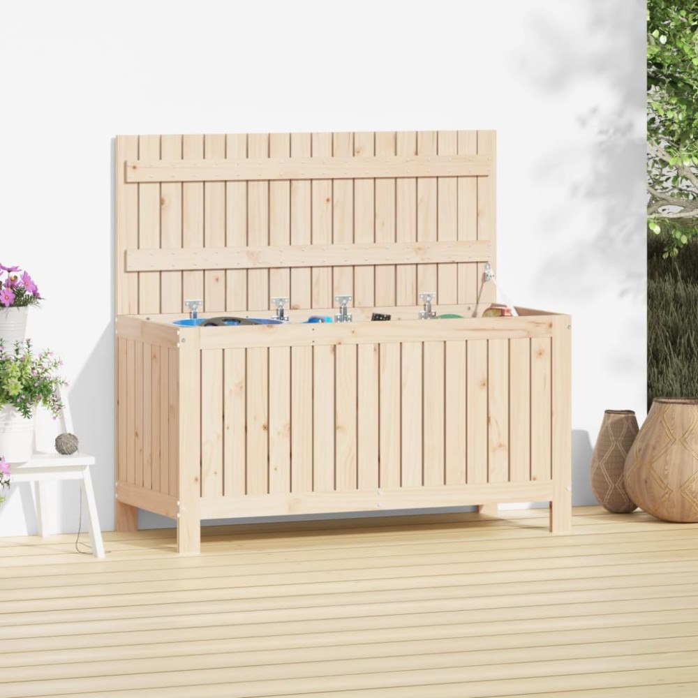 vidaXL Dynbox svart 115x49x60 cm massiv furu