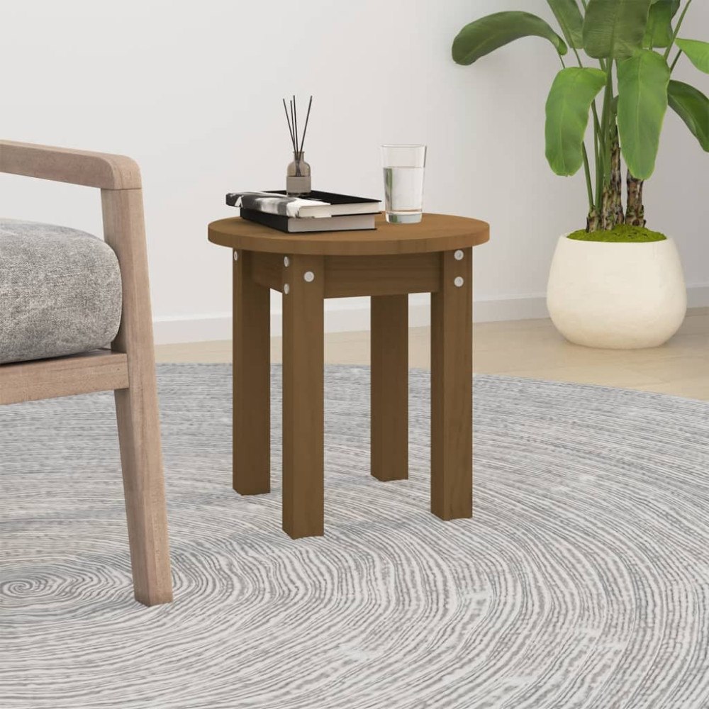 vidaXL Soffbord honungsbrun Ø 35x35 cm massiv furu
