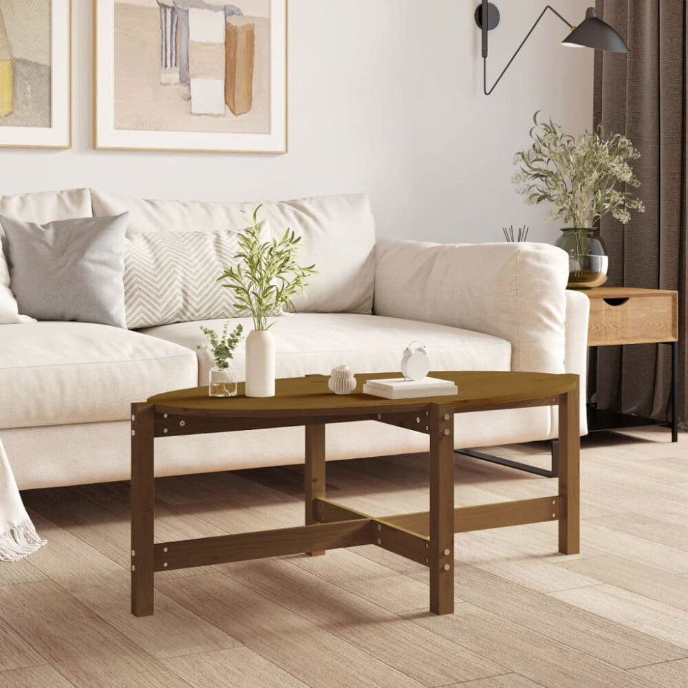 vidaXL Soffbord honungsbrun 118x63x45 cm massiv furu
