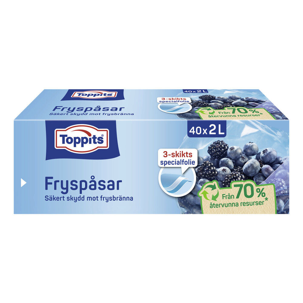 Toppits Fryspåsar 2 liter 40 st