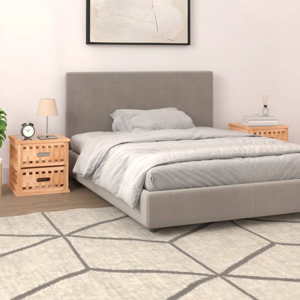 vidaXL Sängbord 2 st 34x34x34 cm massivt valnötsträ