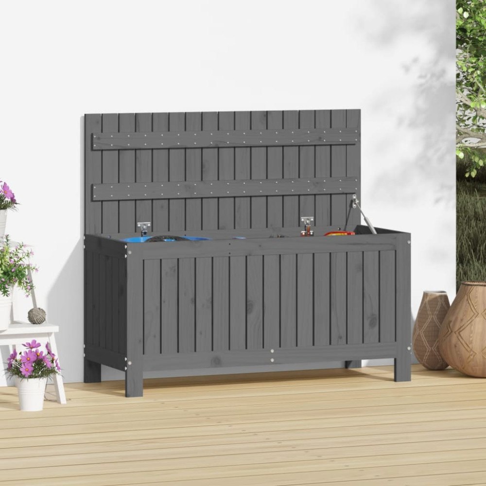 vidaXL Dynbox svart 108x42,5x54 cm massiv furu