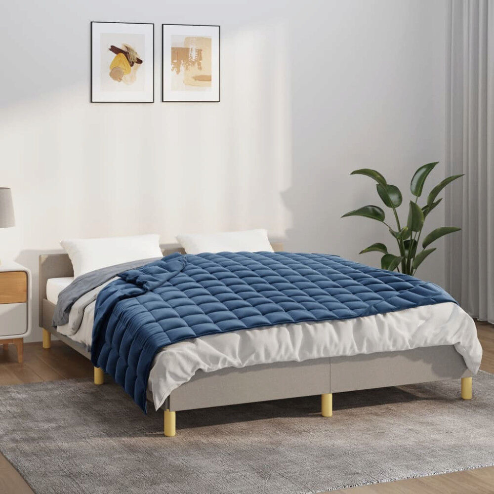 vidaXL Tyngdtäcke blå 140x200 cm 6 kg tyg