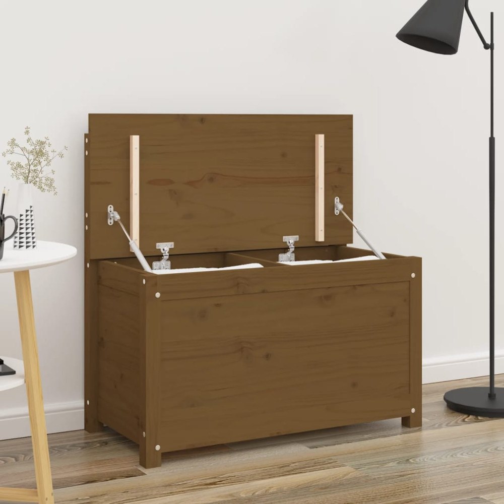 vidaXL Bänk honungsbrun 80x41x77 cm massiv furu