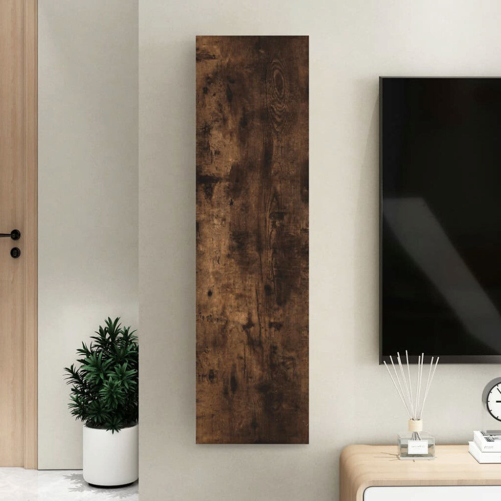 vidaXL Väggmonterad tv-bänk rökfärgad ek 30,5x30x110 cm