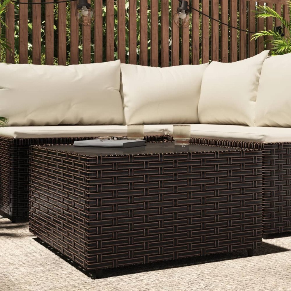 vidaXL Loungebord fyrkantigt brun 50x50x30 cm konstrotting