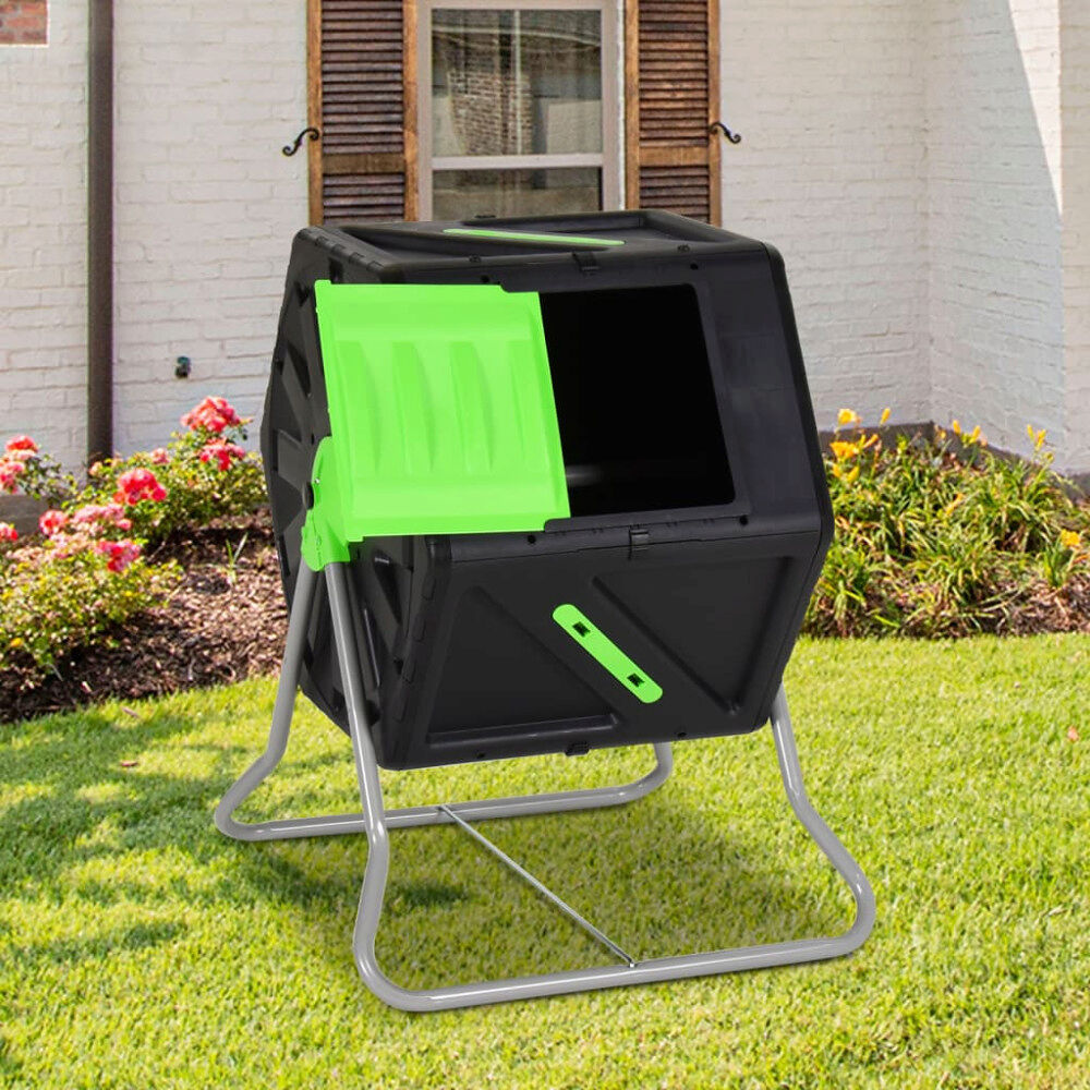 vidaXL Roterande kompost 60x58x74 cm 105 L polypropen