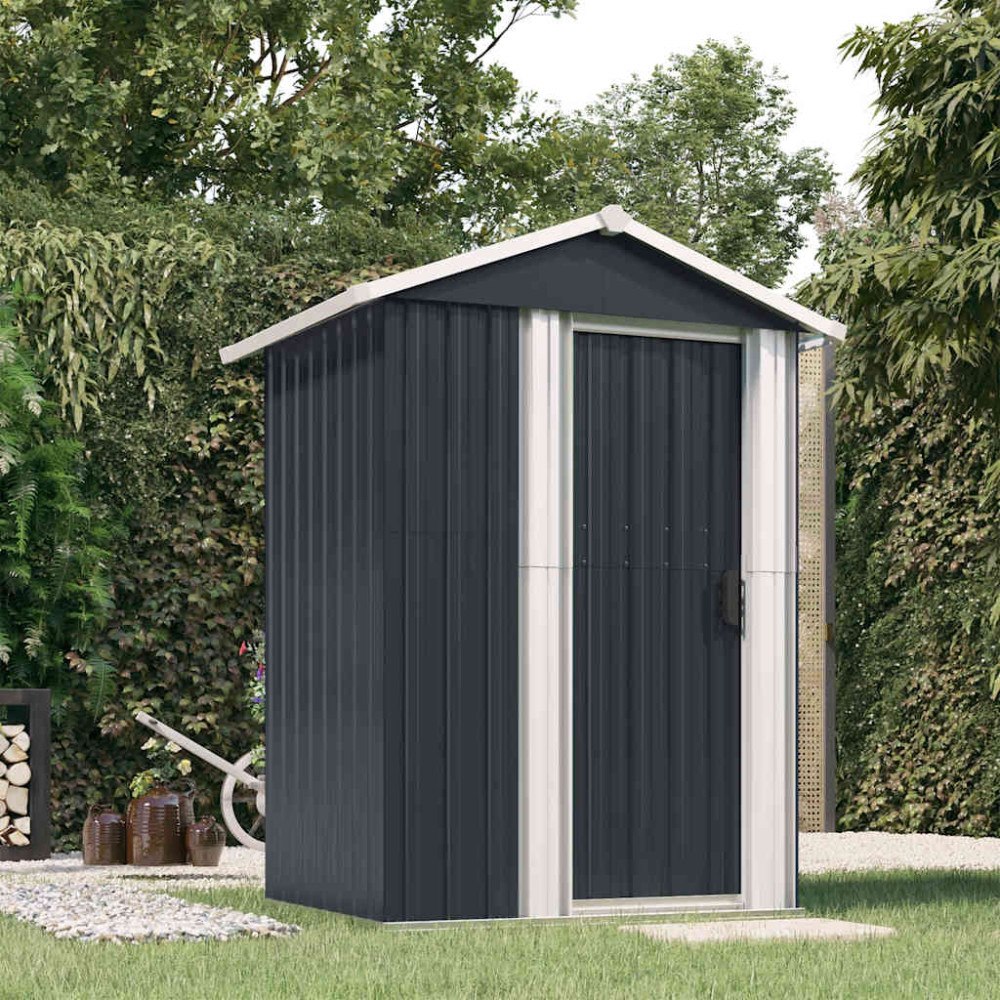 vidaXL Trädgårdsskjul antracit 126x97,5x177 cm galvaniserat stål