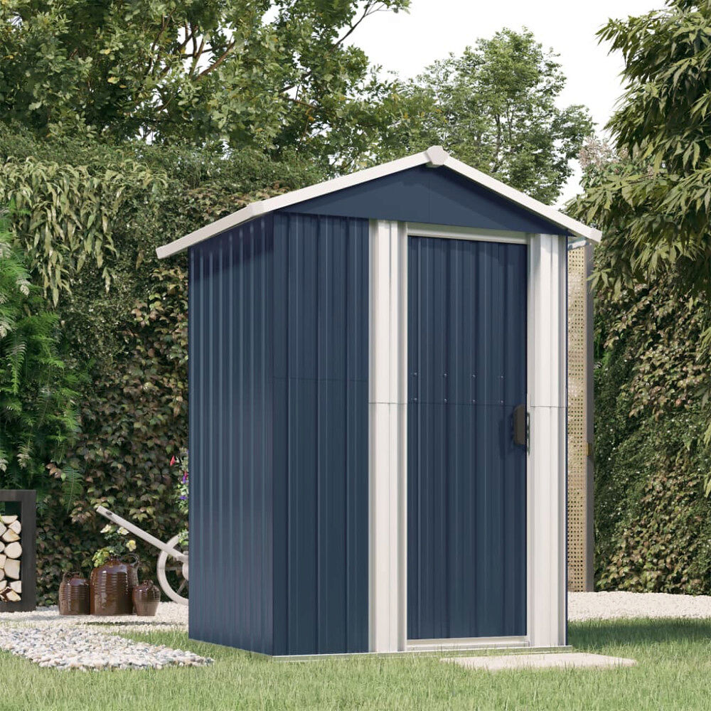 vidaXL Trädgårdsskjul antracit 126x97,5x177 cm galvaniserat stål