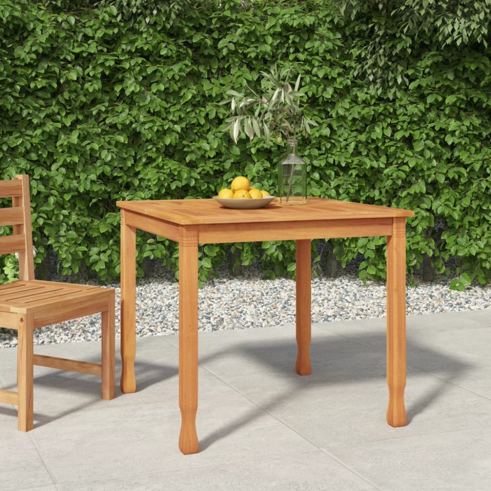 vidaXL Trädgårdsbord 85x85x75 cm massiv teak