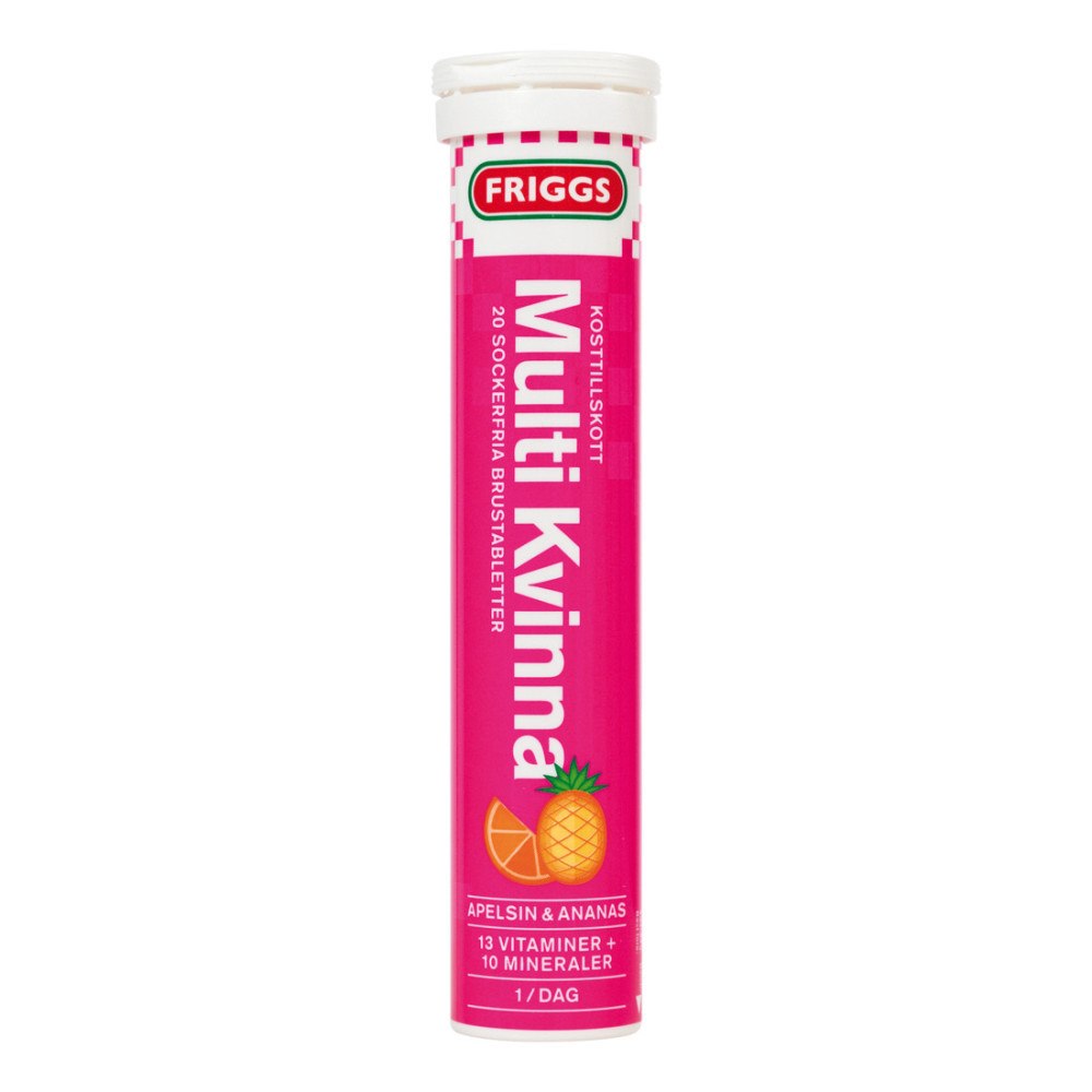 Friggs Multivitamin Kvinna Brustablett 20 st