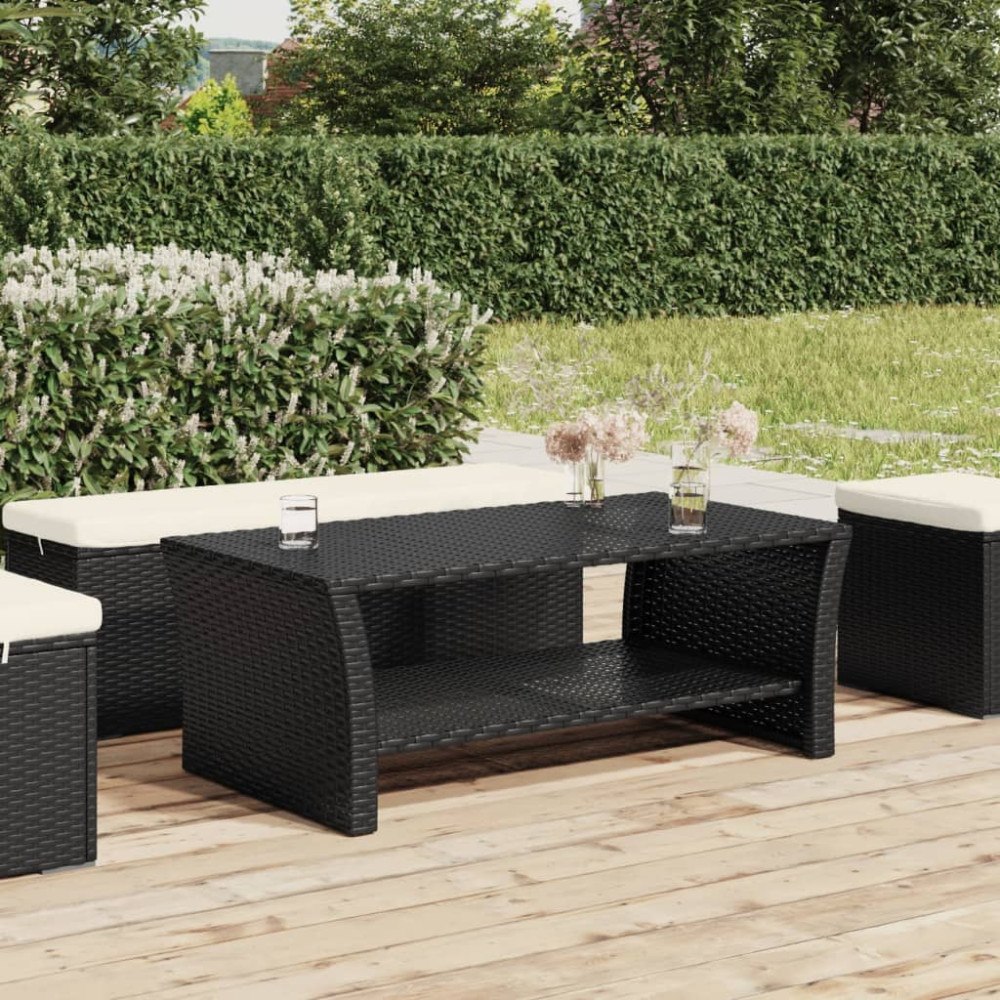 vidaXL Soffbord svart 100x50x40 cm konstrotting