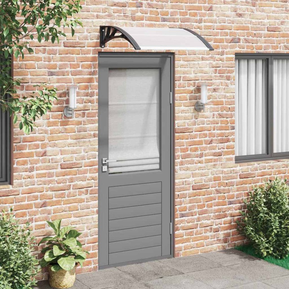 vidaXL Entrétak svart och transparent 80x75 cm polykarbonat