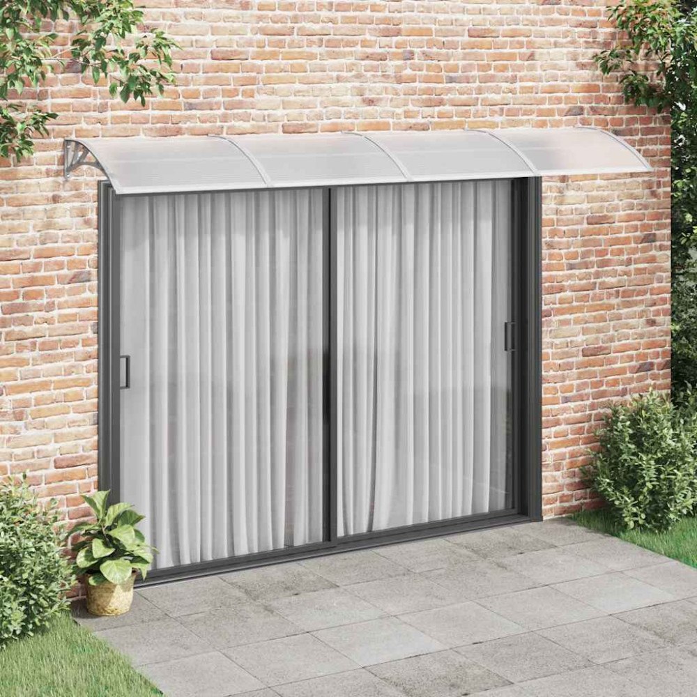 vidaXL Dörrtak grå 350x100 cm polykarbonat