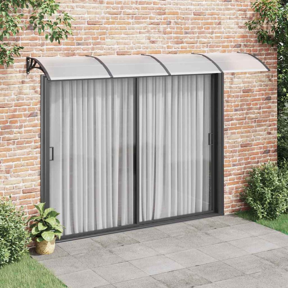 vidaXL Entrétak svart 350x100 cm polykarbonat