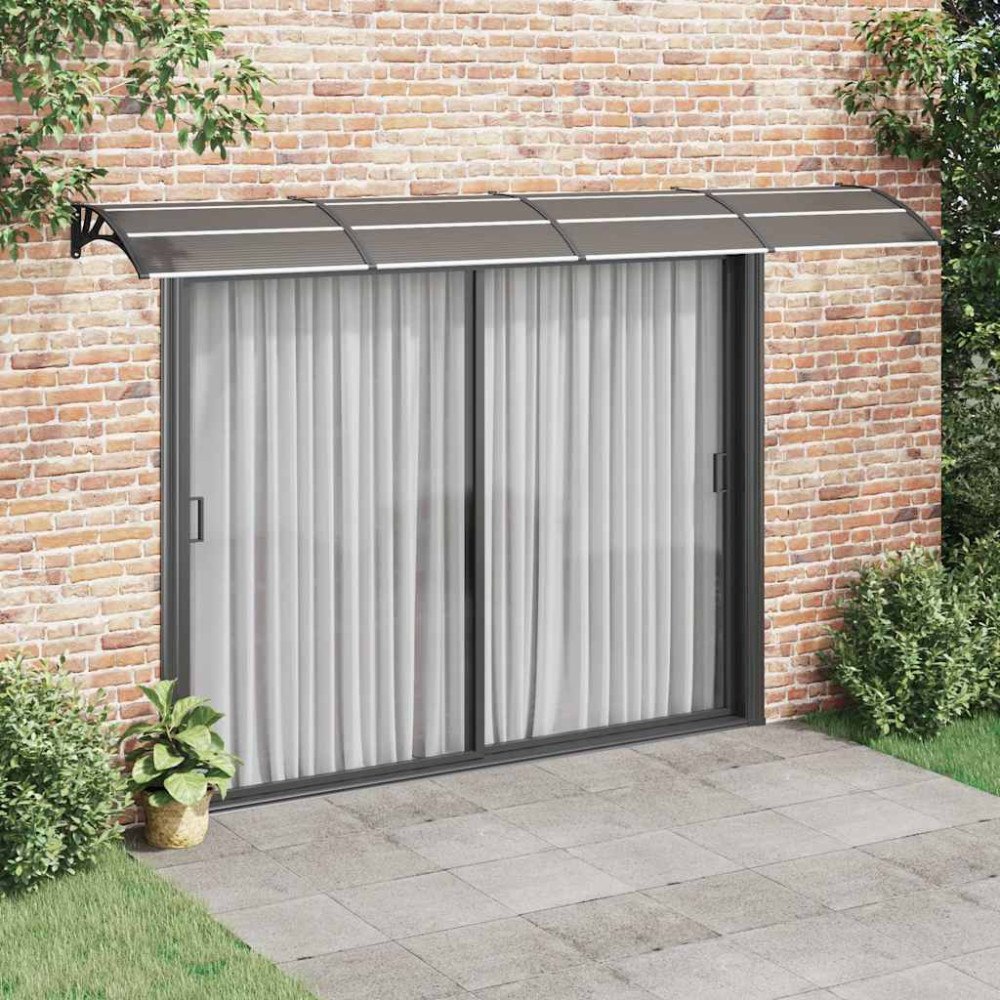 vidaXL Dörrtak svart 400x100 cm polykarbonat