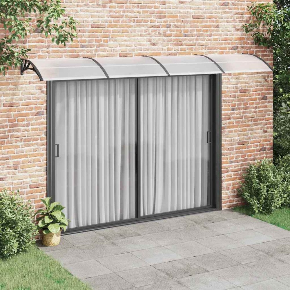 vidaXL Entrétak svart 400x100 cm polykarbonat