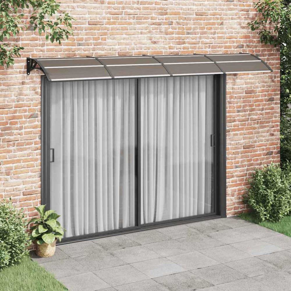 vidaXL Dörrtak svart 350x100 cm polykarbonat