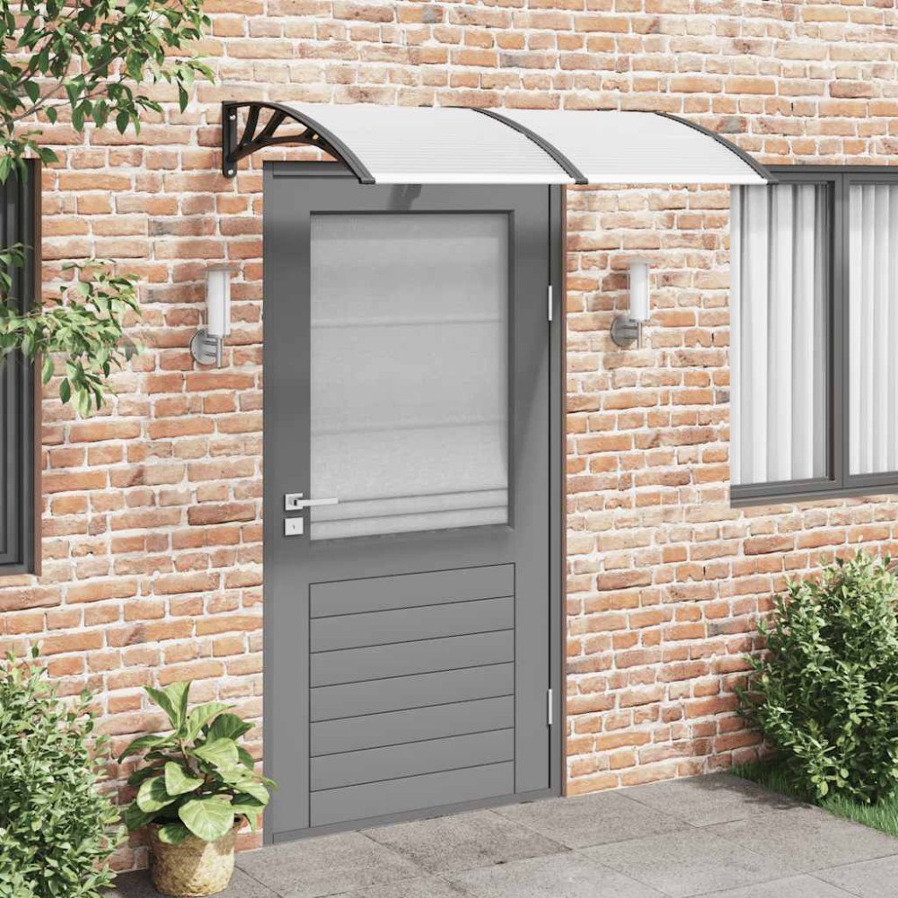 vidaXL Entrétak svart och transparent 150x75 cm polykarbonat