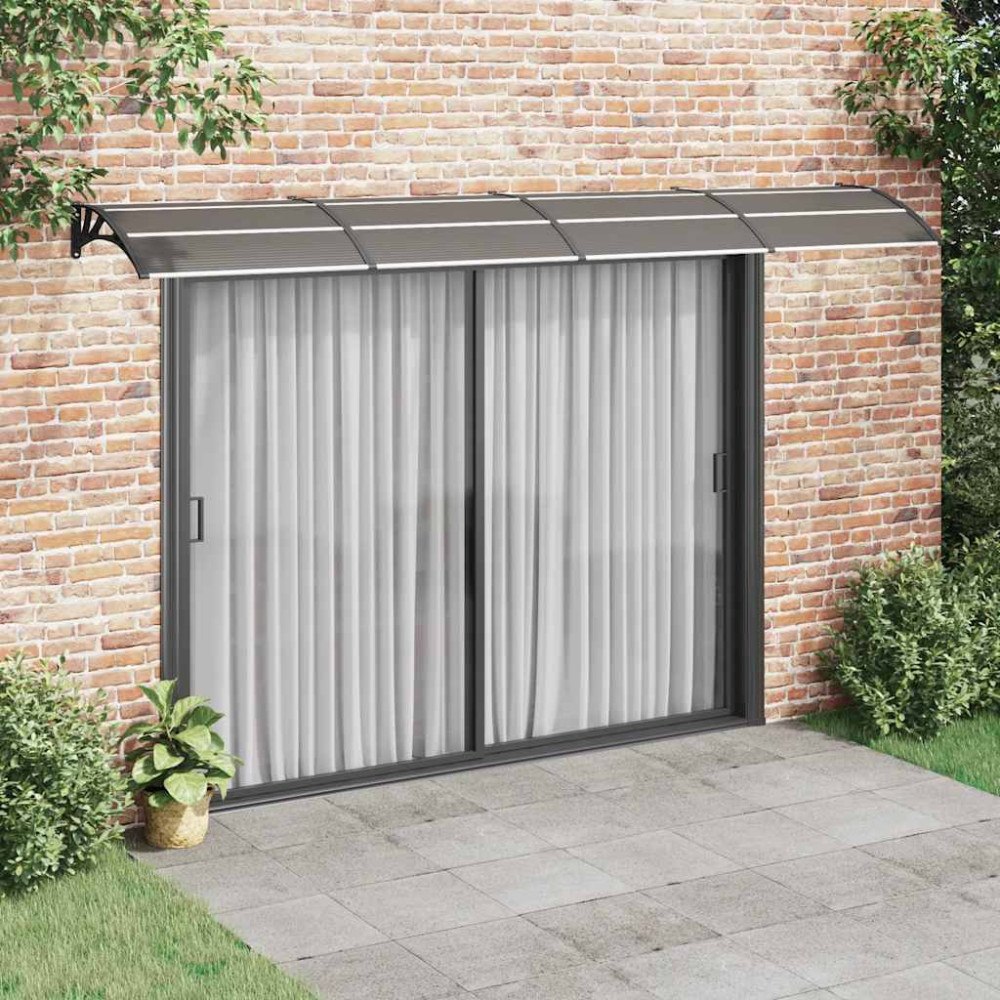 vidaXL Entrétak svart 400x75 cm polykarbonat