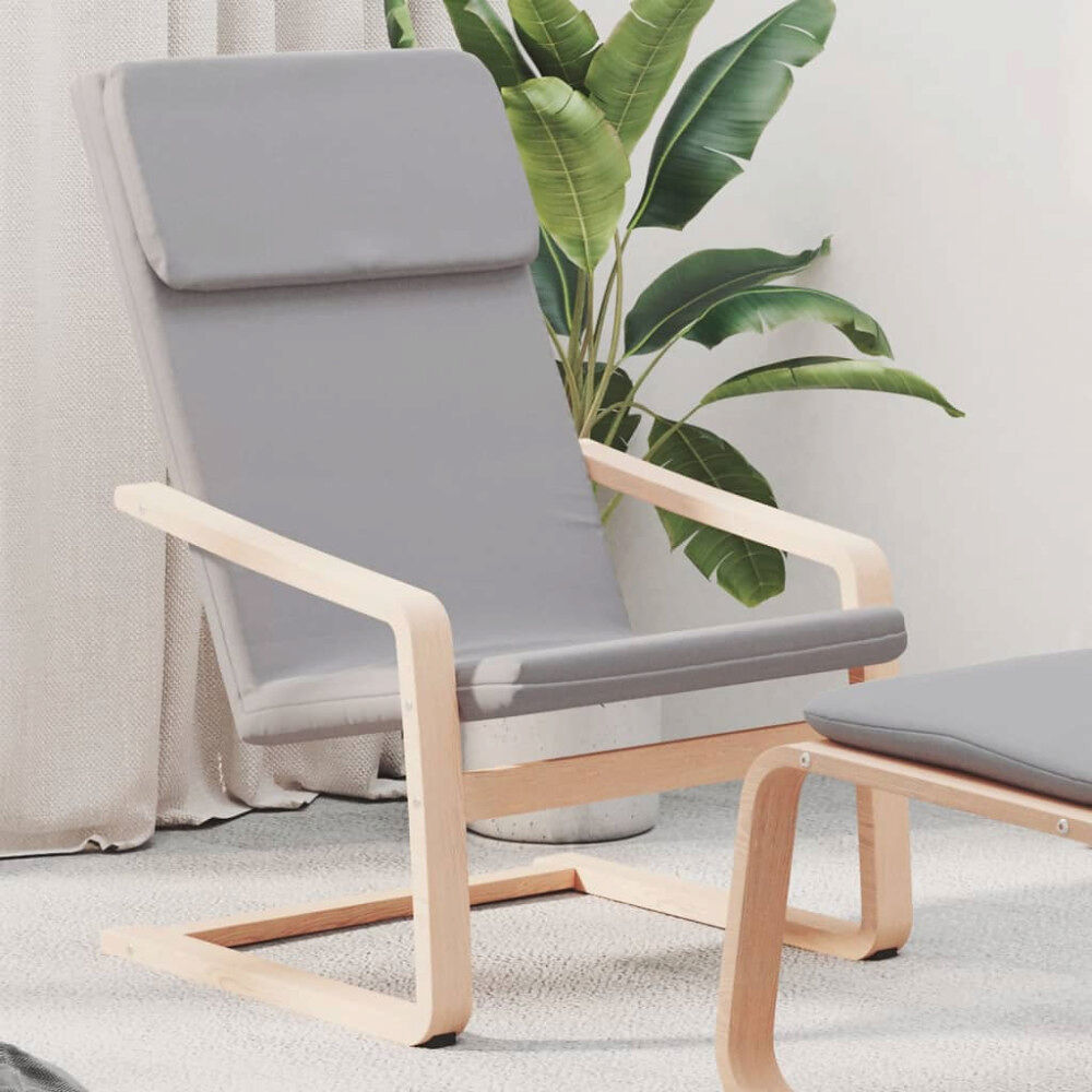 vidaXL Vilstol ljusgrå tyg