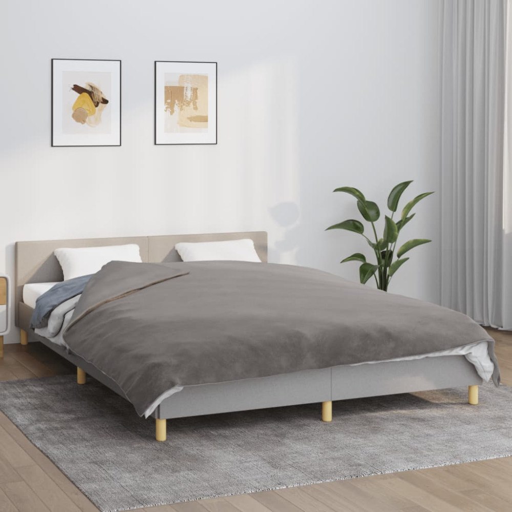 vidaXL Tyngdtäcke med påslakan grå 200x200 cm 13 kg tyg