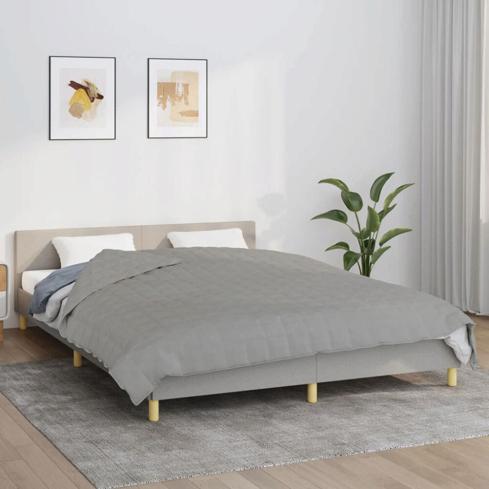 vidaXL Tyngdtäcke grå 220x240 cm 15 kg tyg