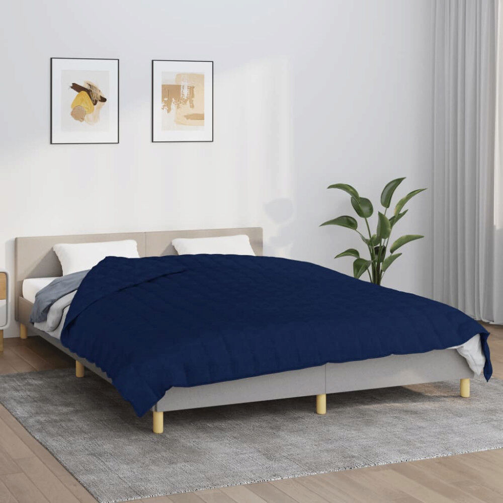 vidaXL Tyngdtäcke blå 200x220 cm 13 kg tyg
