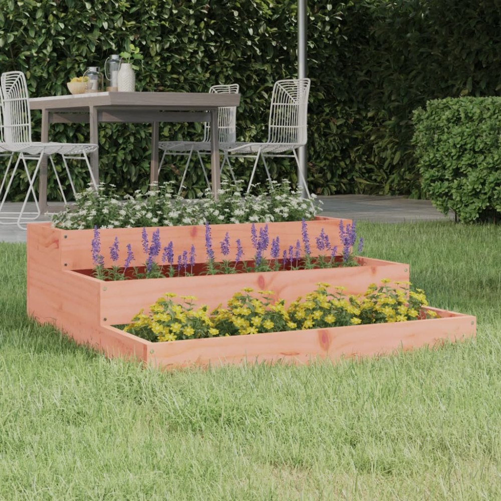 vidaXL Odlingslåda 78x78x27 cm massiv douglas