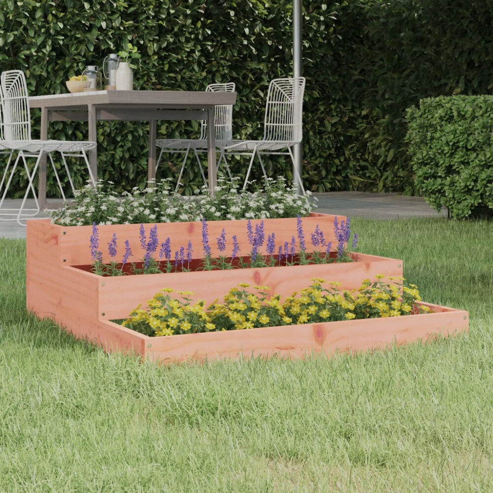 vidaXL Odlingslåda 78x78x27 cm massiv douglas
