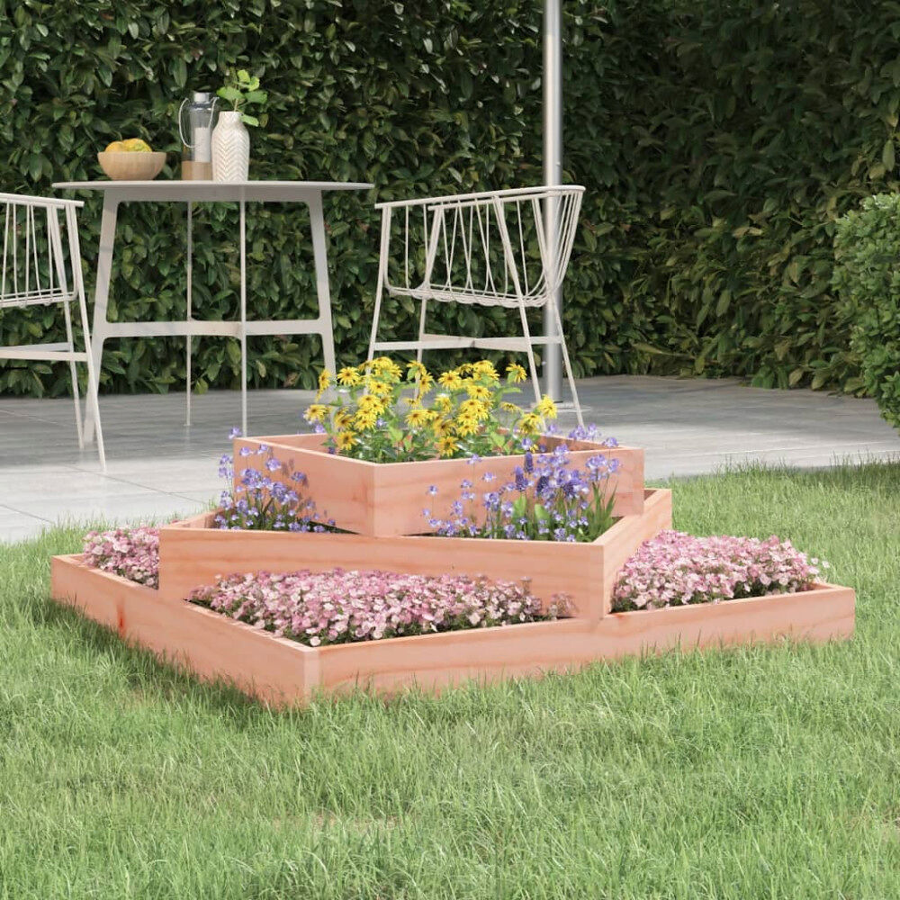 vidaXL Odlingslåda 83x83x27 cm massiv douglas