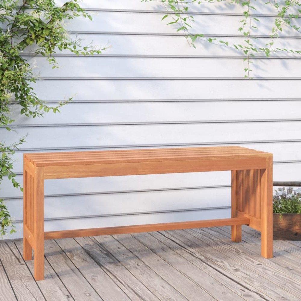 vidaXL Trädgårdsbänk 110 cm massivt eukalyptusträ