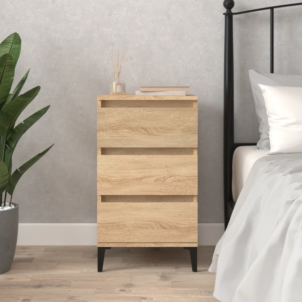 vidaXL Sängbord sonoma-ek 40x35x70 cm konstruerat trä