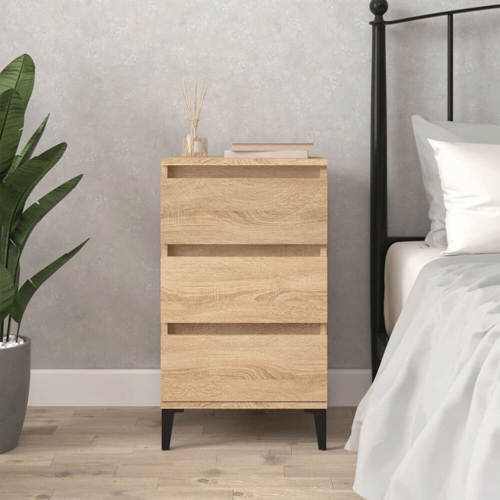 vidaXL Sängbord sonoma-ek 40x35x70 cm konstruerat trä