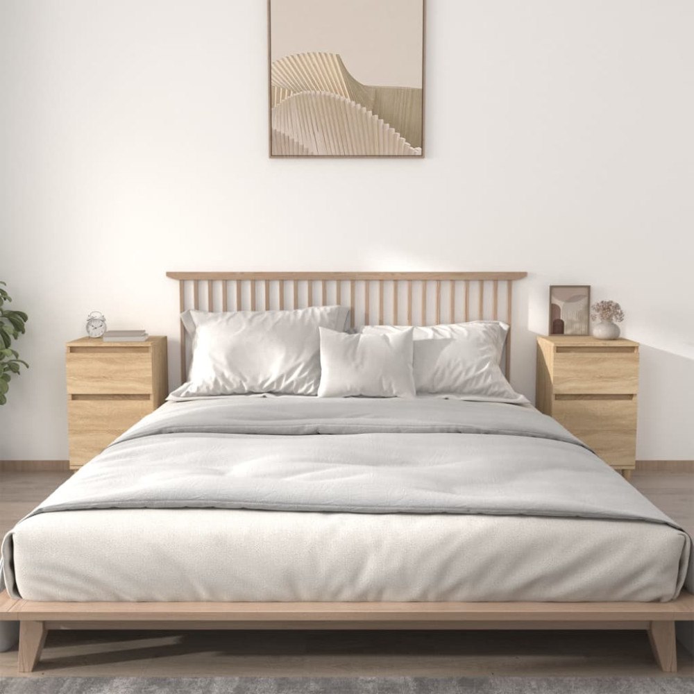 vidaXL Sängbord sonoma-ek 2 st 40x35x70 cm