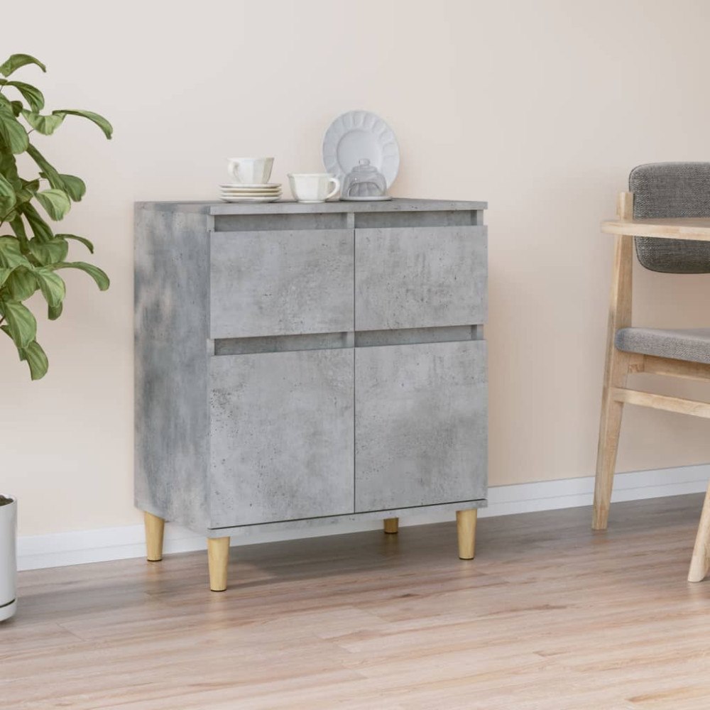 vidaXL Byrå betonggrå 60x35x70 cm konstruerat trä