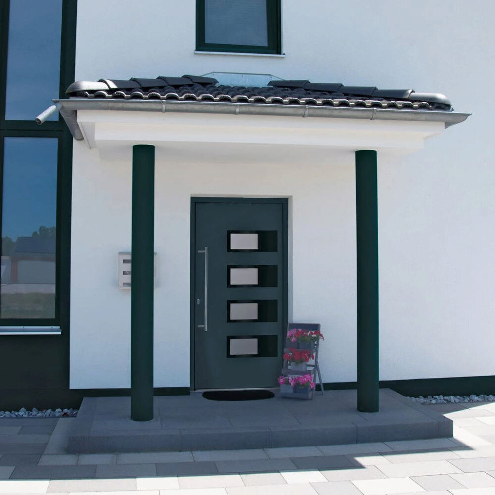 vidaXL Ytterdörr antracit 100x210 cm aluminium och PVC
