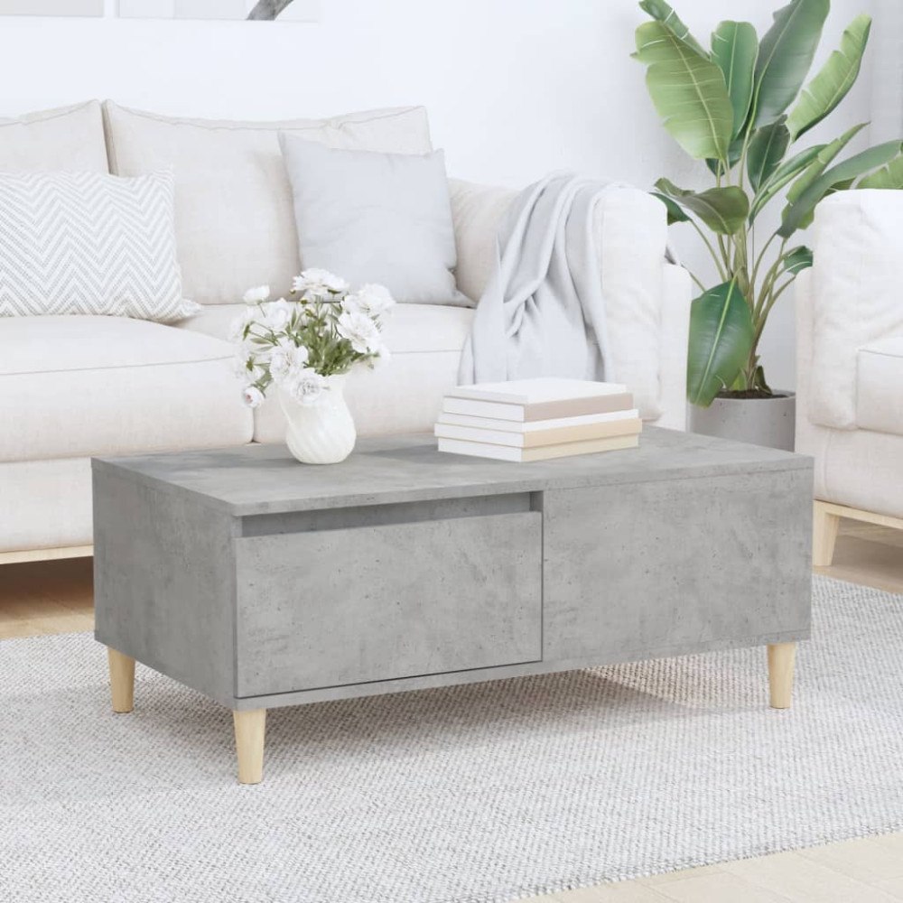 vidaXL Soffbord betonggrå 90x50x36,5 cm konstruerat trä