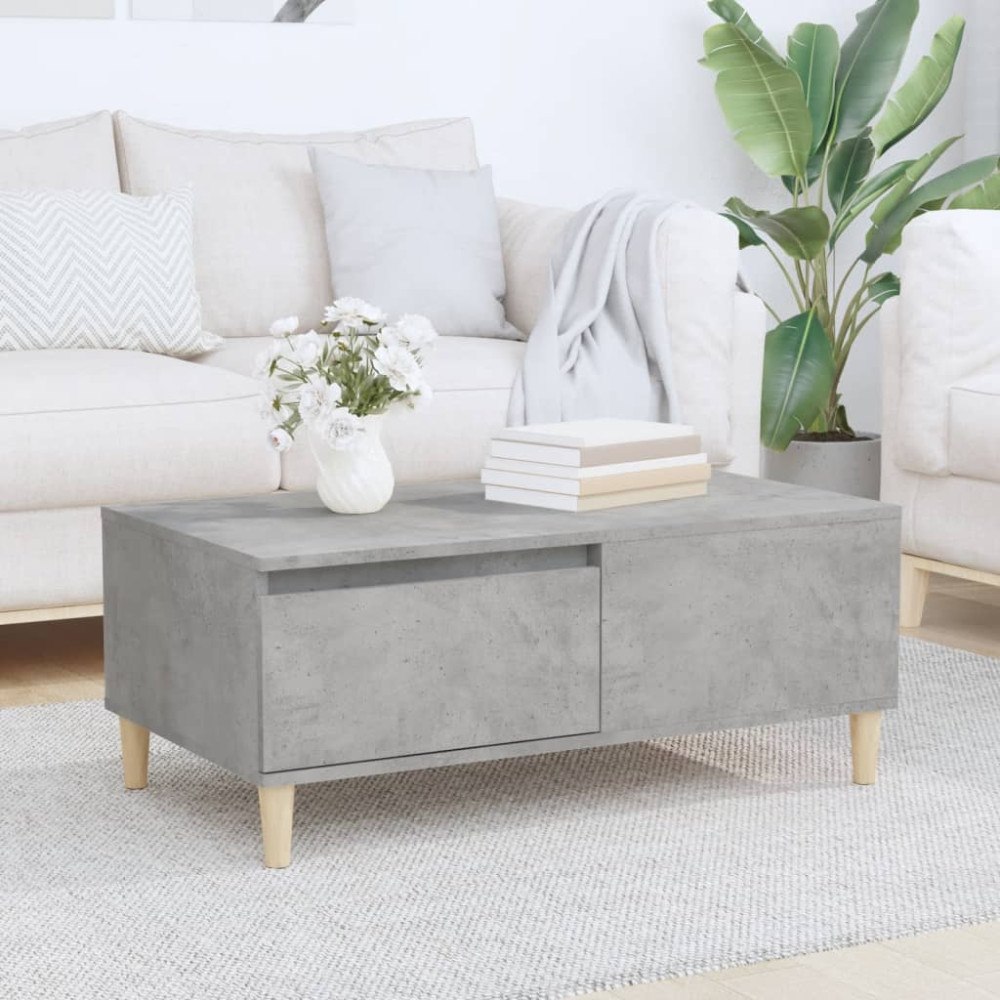 vidaXL Soffbord betonggrå 90x50x36,5 cm konstruerat trä