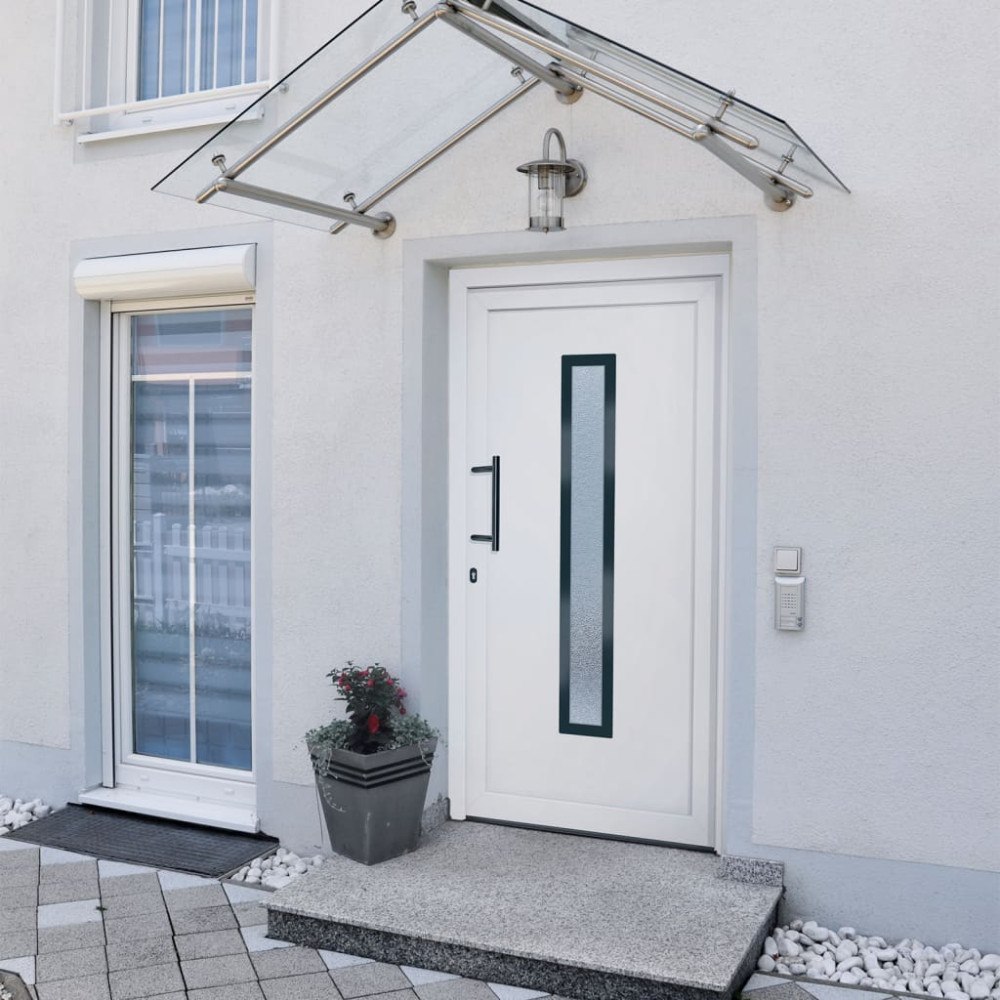 vidaXL Ytterdörr vit 88x200 cm PVC
