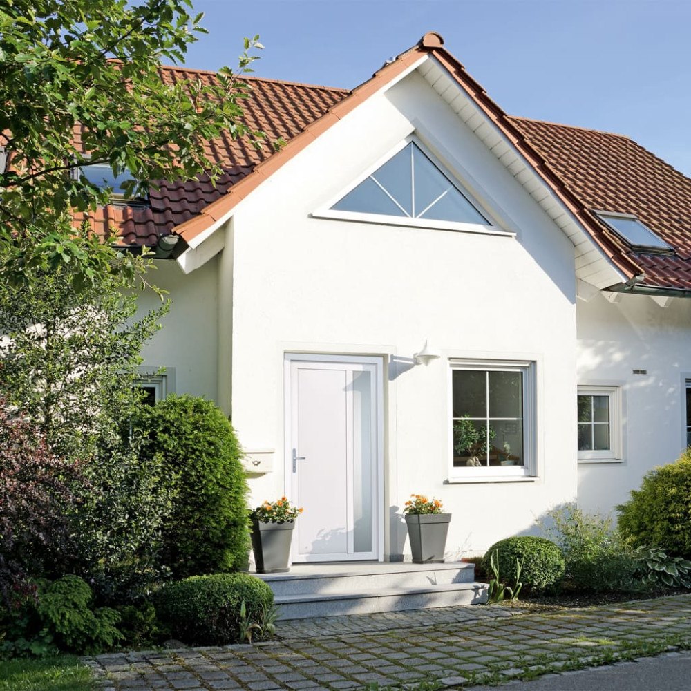 vidaXL Ytterdörr vit 98x200 cm PVC