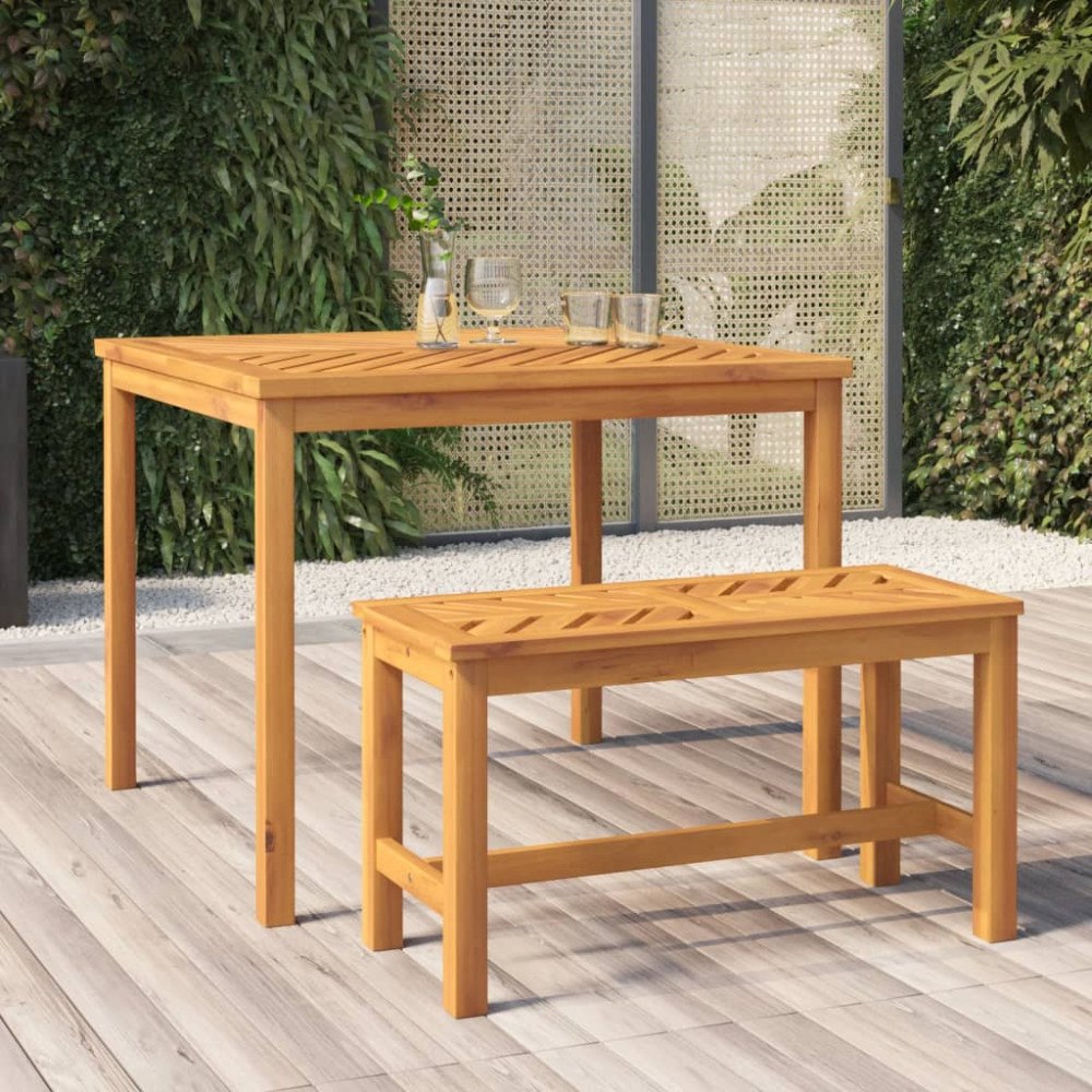 vidaXL Trädgårdsbord 90x90x74 cm massivt akaciaträ