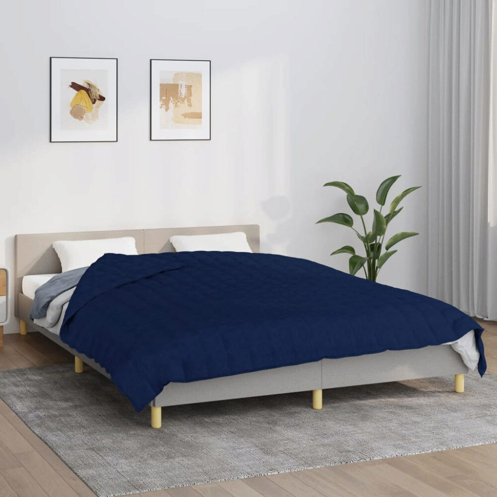 vidaXL Tyngdtäcke blå 200x230 cm 13 kg tyg