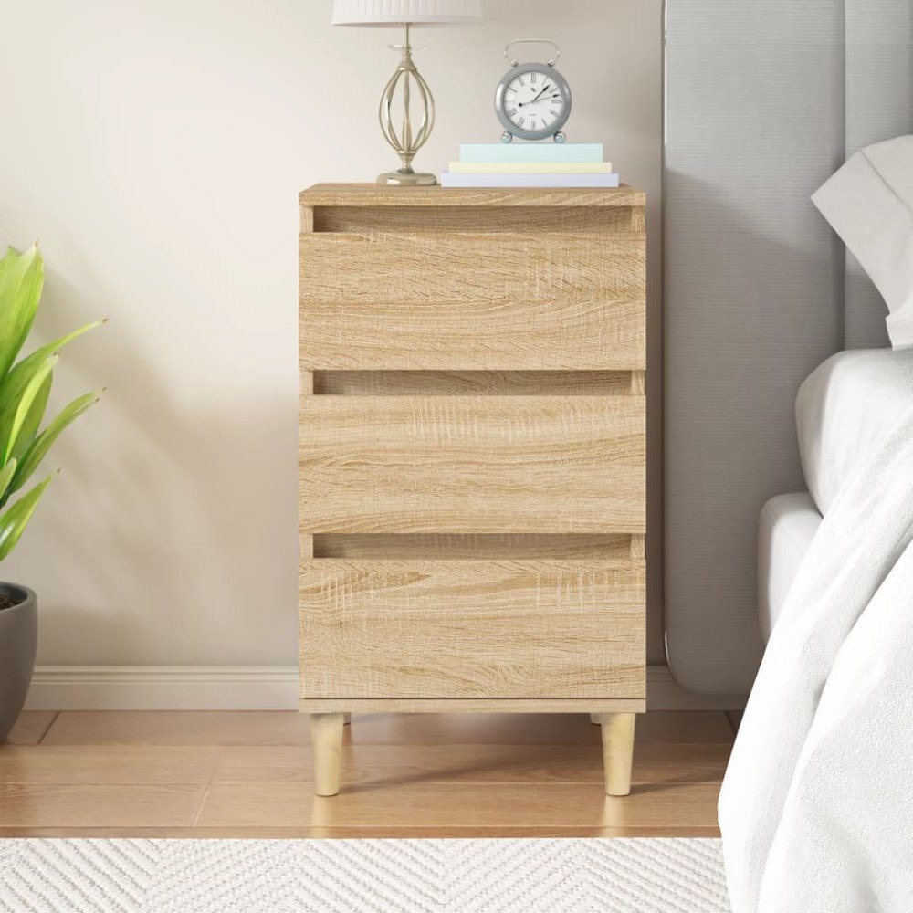 vidaXL Sängbord sonoma-ek 40x35x70 cm konstruerat trä