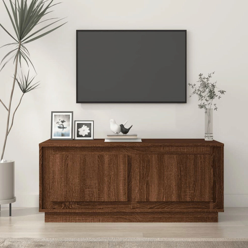 vidaXL Soffbord brun ek 102x50x44 cm konstruerat trä
