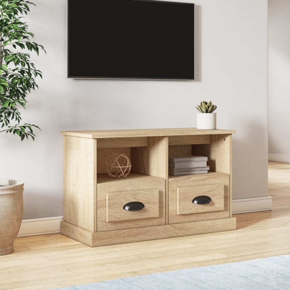 vidaXL TV-skåp sonoma-ek 80x35x50 cm konstruerat trä